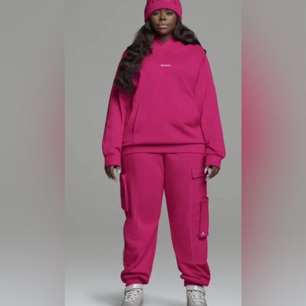 Bold Pink Adidas X IVY park hoodie AND pants; size medium. New w/tags